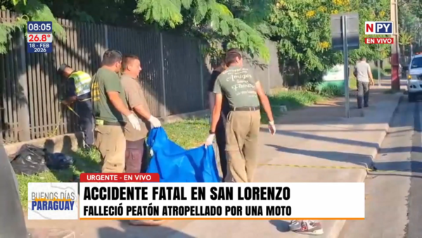 Adulto mayor fallece atropellado por un motociclista en San Lorenzo