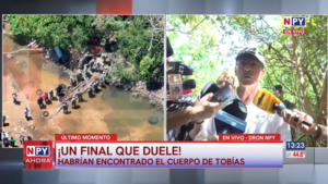 Habrían encontrado el cuerpo de Tobías