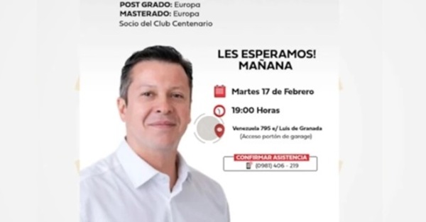 Candidato colorado afirma en flyer ser socio del Centenario