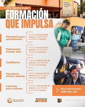CPV Pacú Cuá abre inscripciones para nuevos cursos de formación desde marzo