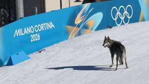 El perro lobo que cruzó la meta y se volvió viral en JJOO de Invierno Milán Cortina