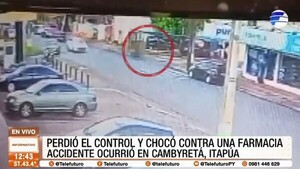 Motociclista choca contra una farmacia en Cambyretá