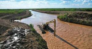 Pese a menor caudal, el Pilcomayo sigue ingresando al Chaco paraguayo