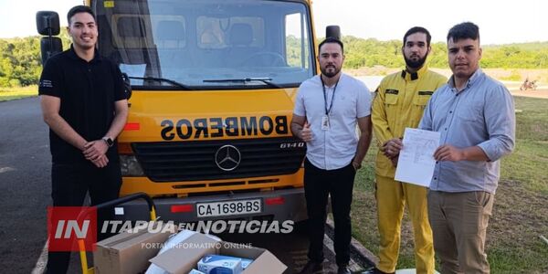 HOSPITAL GENERAL DE ITAPÚA ENTREGA INSUMOS A BOMBEROS DE CHAIPÉ