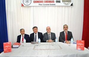 Ministro Ramírez Candia acompañó la presentación del libro “Derecho Procesal Civil II” en la filial Coronel Oviedo de la UNA