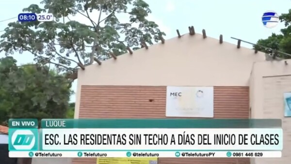 Escuela de Luque inicia clases con aulas sin techo