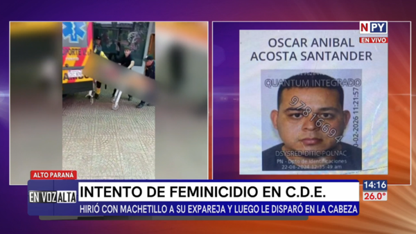 Intento de feminicidio en Ciudad del Este deja a víctima en estado grave y agresor fallecido