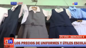 Los costos para los uniformes escolares en el Mercado 4