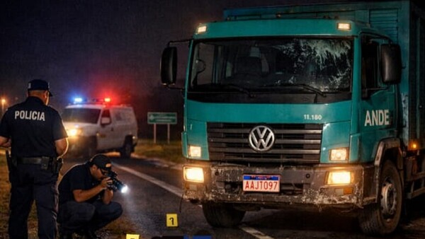 Peatón muere atropellado por camión de la ANDE en la ruta PY05