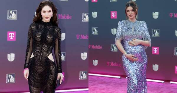 La Nación / Nadia Ferreira, entre las únicas dos que brillaron en la alfombra de Premio Lo Nuestro