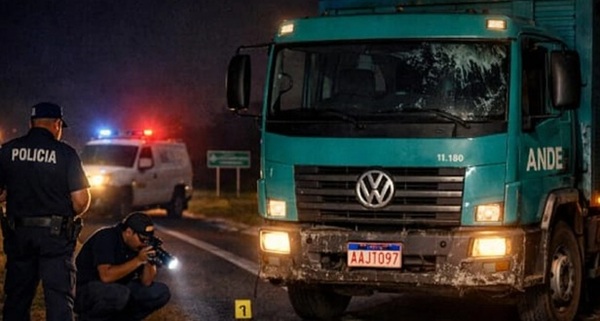 Peatón muere atropellado por camión de la ANDE en ruta PY05