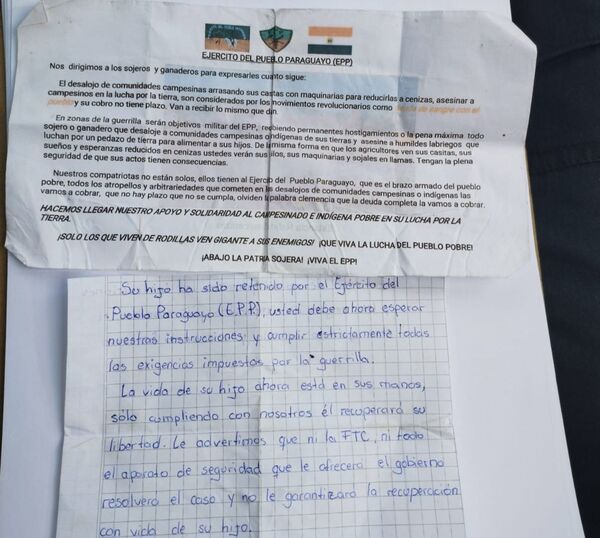 Ganadero desaparece y dejan panfleto atribuido al EPP en Caaguazú - Concepción al Día