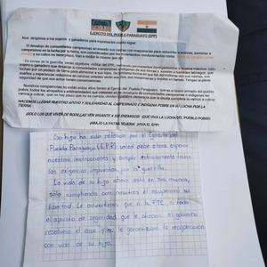 Investigan presunto secuestro atribuido al EPP