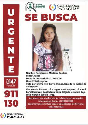Alerta MAFE: buscan a dos adolescentes de 13 años con paradero desconocido - Nacionales - ABC Color