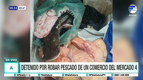 Cae supuesto ladrón de pescado en el Mercado 4