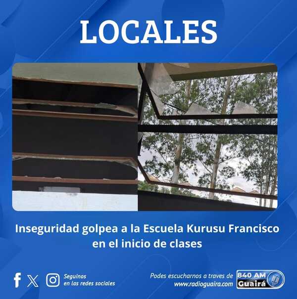 INSEGURIDAD MARCA EL INICIO DE CLASES EN LA ESCUELA KURUSU FRANCISCO DE VILLARRICA