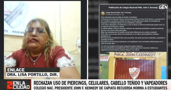 Diario HOY | Colegio prohíbe que alumnos usen piercings, vapeadores y se tiñan el cabello
