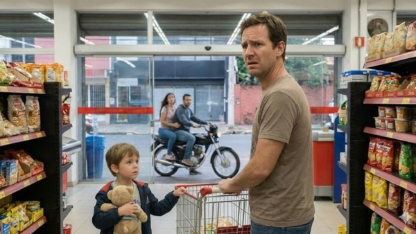 Abandonó a su hijo y a su pareja en el súper para ir a ver el Clásico