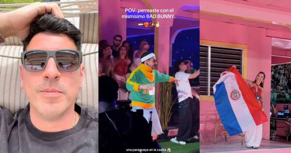 La Nación / Viral: paraguayos que estuvieron a metros de Bad Bunny en Brasil