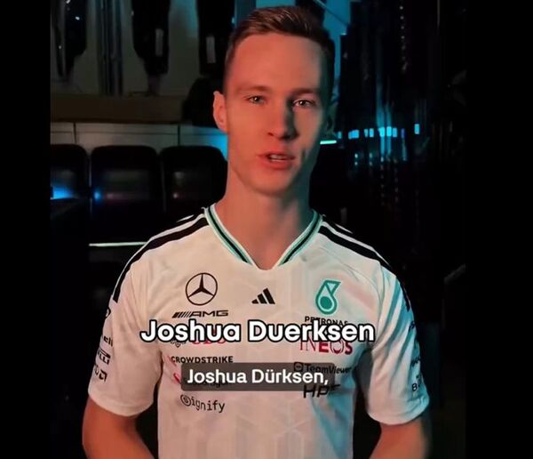 Popular / ¡Apenamí! Así presentó Mercedes a Joshua Duerksen entre sus pilotos
