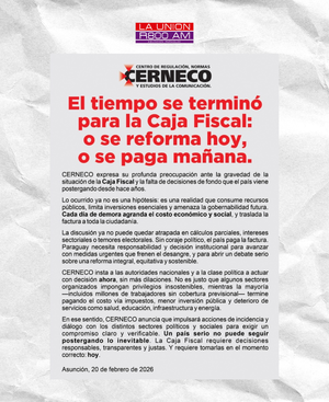 La postergación de la reforma de la Caja Fiscal preocupa a CERNECO