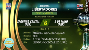 2 de Mayo busca histórico pase a la Fase 3 de la Copa Libertadores 2026