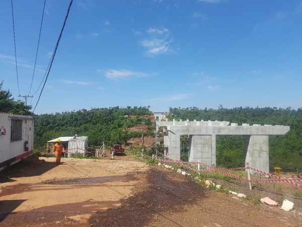 Progresan los trabajos del segundo puente sobre el río Monday