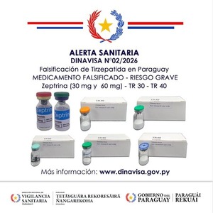 Dinavisa alerta sobre tirzepatida falsificada en el mercado nacional - ADN Digital