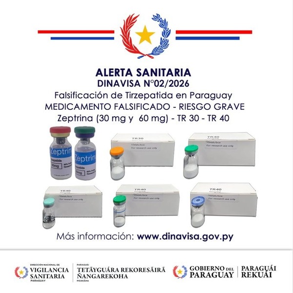 Dinavisa alerta sobre tirzepatida falsificada en el mercado nacional - ADN Digital