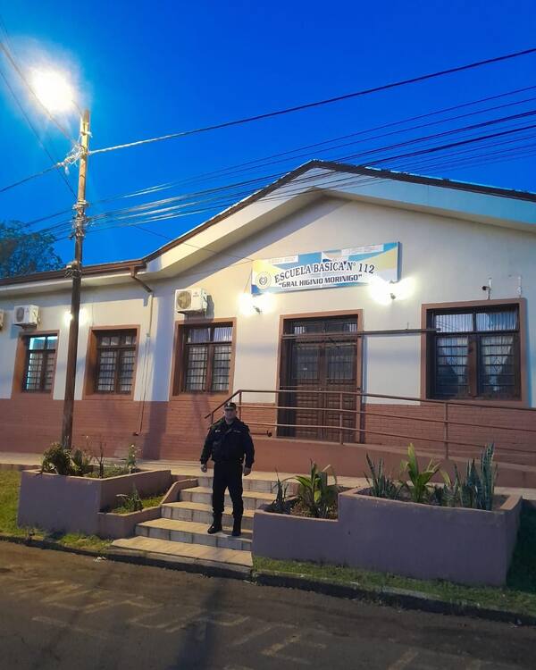 Refuerzan seguridad en escuelas de Itapúa con presencia policial preventiva