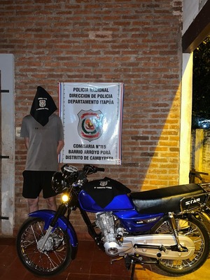 Capturan a un menor y recuperan motocicleta hurtada en Cambyreta