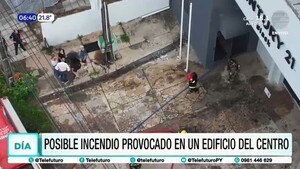 Investigan presunto incendio en inmobiliaria