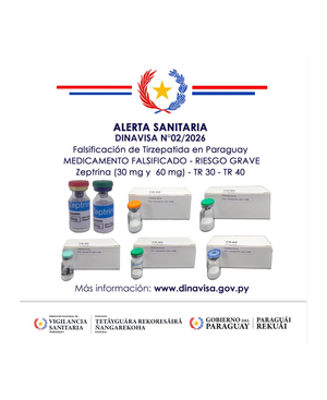 Advierten sobre circulación de lotes falsificados de Tirzepatida en el país