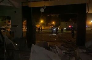 Violento asalto con explosivos a sucursal del Banco Sudameris en Naranjal - Concepción al Día