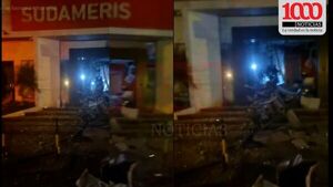 Asaltan con explosivos y armas largas sucursal bancaria de Naranjal