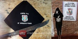 APREHENDEN A HOMBRE POR PRESUNTA VIOLENCIA FAMILIAR Y RESISTENCIA EN CAMBYRETÁ