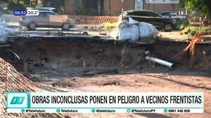 "Trampas mortales": denuncian peligro por obras frenadas en Barrio Santo Domingo