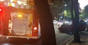 Triple choque y vuelco en Mcal. López y Gral. Santos