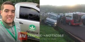JOVEN CONDUCTOR PERDIÓ LA VIDA SOBRE LA RUTA PY06