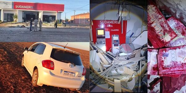 BANDA UTILIZÓ EXPLOSIVOS Y HUYÓ POR CAMINOS RURALES