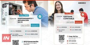 SNPP ENCARNACIÓN LANZA NUEVOS CURSOS GRATUITOS PARA MARZO