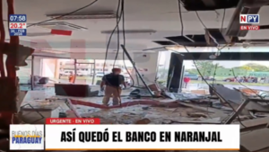 Grupo comando detona bóveda con Gs. 1.000 millones de un banco en Naranjal