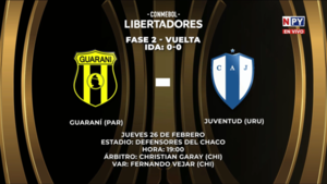 Guaraní va por el boleto a la Fase 3 de la Copa Libertadores 2026
