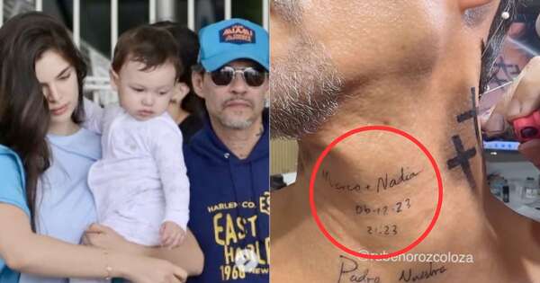 La Nación / ¡Marc Anthony se tatuó el nombre de Nadia Ferreira y borró el de JLo!
