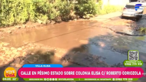 El bache gigante de Villa Elisa