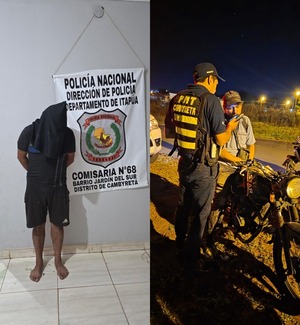 Aprehenden a motociclista ebrio y a su acompañante por sup. amenazar a intervinientes Cambyretá