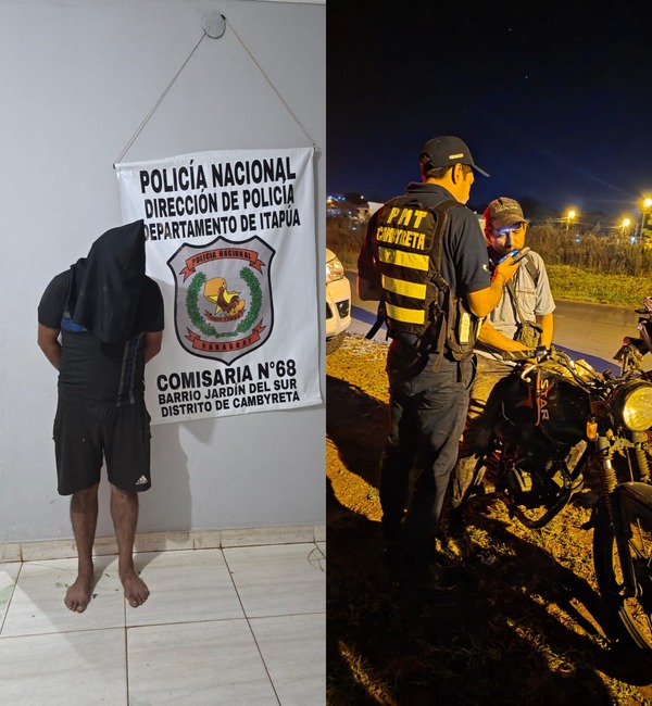Aprehenden a motociclista ebrio y a su acompañante por sup. amenazar a intervinientes Cambyretá