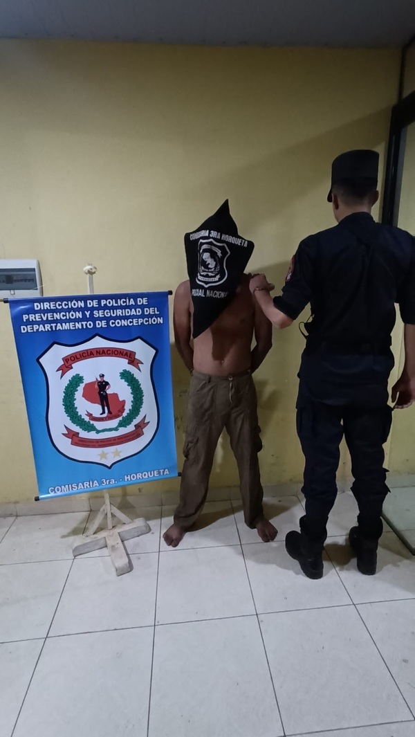 Aprehenden a supuesto autor de hurto tras persecución en Horqueta - Concepción al Día