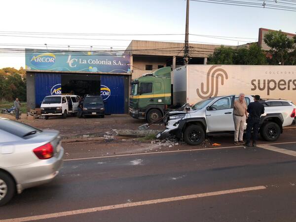 Un accidente de tránsito se registró sobre la Ruta 06 PY, a unos 200 metros del acceso al barrio Chaipe de Encarnacion