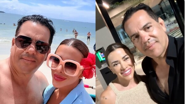 Marly Figueredo y Rodolfo Friedmann celebraron 9 años de casados en Brasil